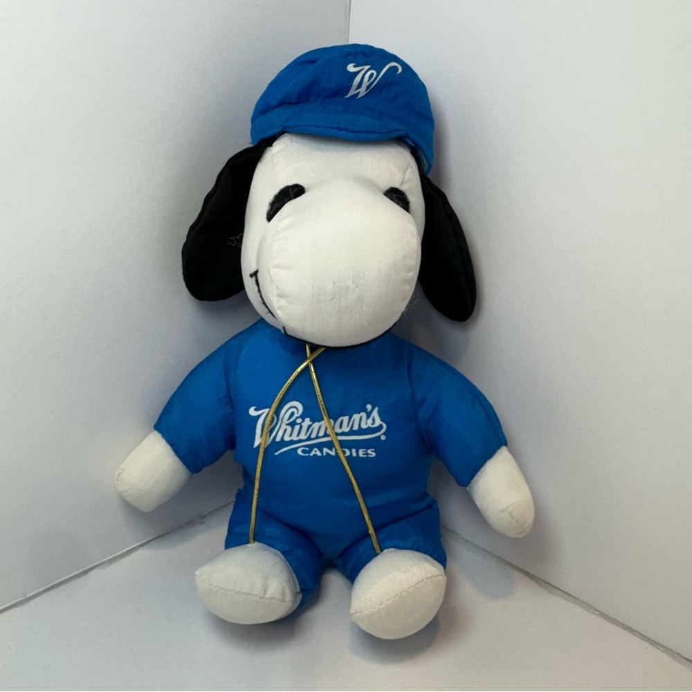 Whitman's Candies SNOOPY Plush Blue And White Delivery Outfit Hat 6"‎ Peanuts